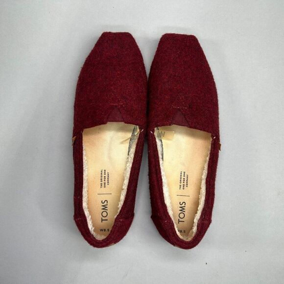 Toms Women's Size 8.5 Burnt Henna Good Vibes Felt Classic Slip On Shoes - Picture 9 of 13